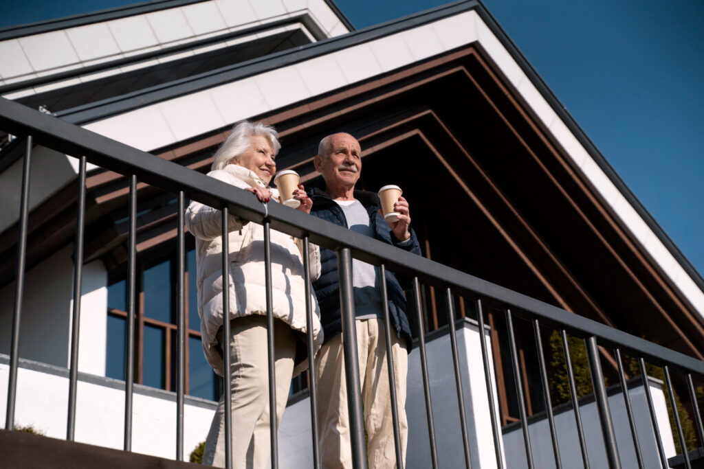 Homeowners in Missouri enjoying their property.